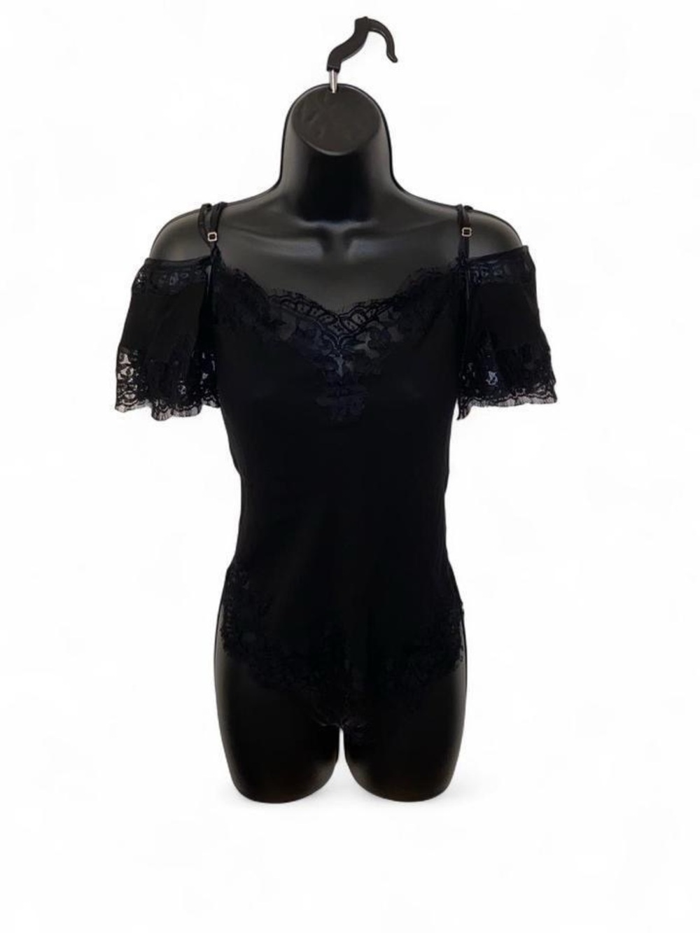 Givenchy Silk & Lace Off Shoulder Top